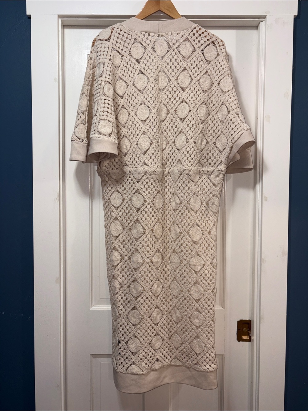 Andrea Iyamah Knit Crochet Dress in Cream - Picture 4 of 8